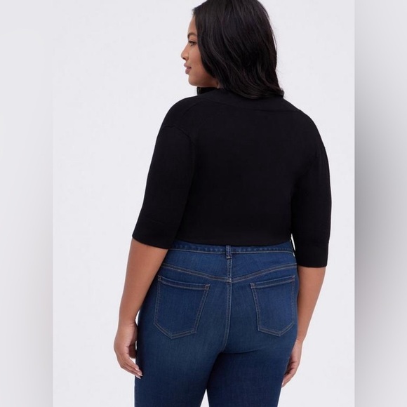 Torrid | Women’s Plus Size Blue Knit Shrug | 2X - Picture 3 of 7